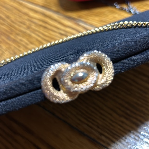 Mystique pink bag and black evening bag.  Both have chain straps. - Picture 7 of 9